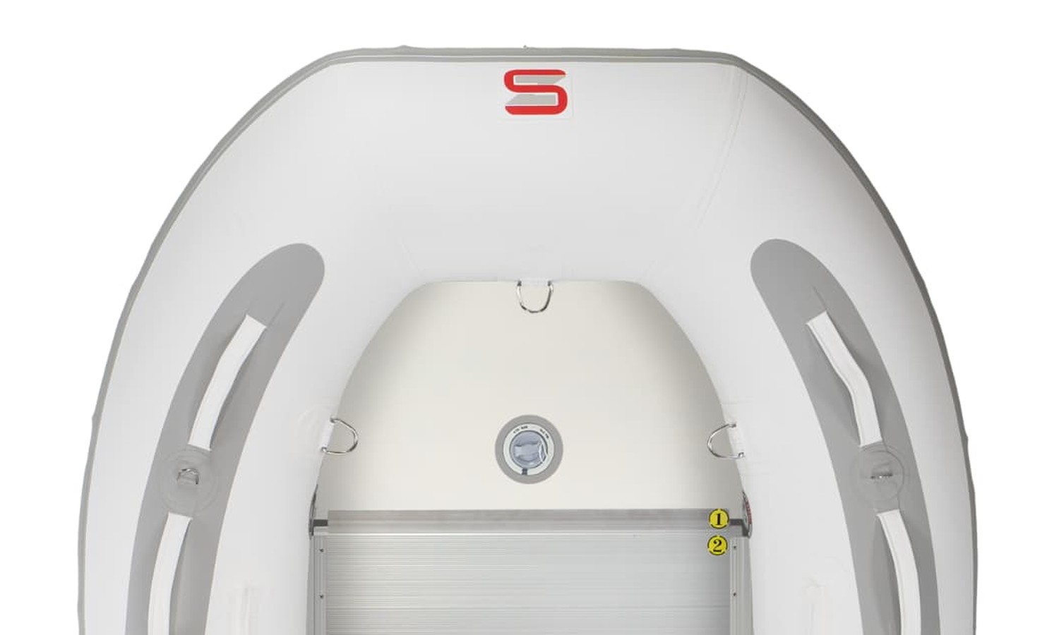 Survizz L-LINE met aluminium vloer, bovenaanzicht
